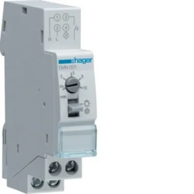 A product shot of a Hager EMN 001 Treppenlichtzeitschalter.