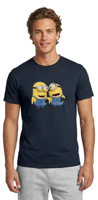 Produktbild von Spreadshirt Minions Despicable Me Phil Und Stuart Männer T-Shirt, 5XL, Navy