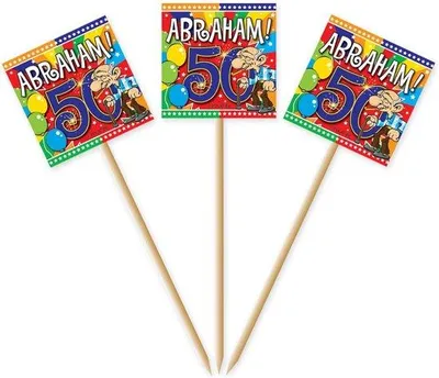 Productafbeelding van 50 Prikkers Feestversiering voor Abraham Kabouterfeest - 50 stuks