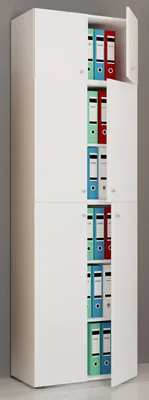 Produktbild von VCM XXL Büroschrank mit 5 Fächern und einem Aufsatz | moderner Aktenschrank mit Drehtüren | Maße ca. H. 223 x B. 70 x T. 39 cm – Lona 5-Fach