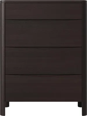 Produktbild von Visby Modena Moderne Kommode mit 4 Schubladen / Minimalistische Kommode aus Holz / Palisanderfarbe / 80,4x106,3 CM