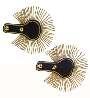 Produktbild von Napoleon Epauletten Generalslook Schwarz/Gold zum Anstecken, ca. 22 cm