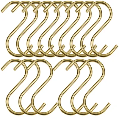 Produktbild von SOTECH S-Haken Antik Gold galvanisiert – für Rundstäbe bis Ø 30 mm (15er Set)