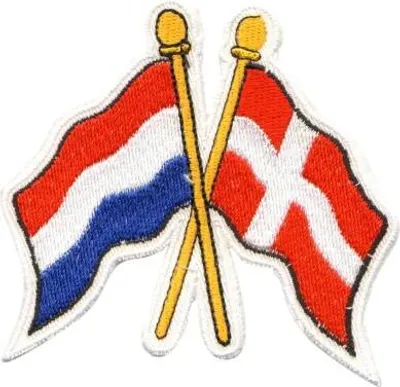 Produktbild von Aufnäher Länderflaggen Niederlande + Dänemark Gr. ca. 8,5 x 8 cm  20570