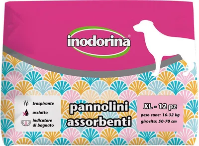Obrázek produktu pro Jednorázové pleny Inodorina 50 + 70 cm 12 kusů