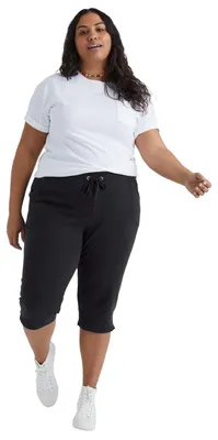 Productafbeelding van Just My Size dames capri broek van French terry, zwart, maat 2X