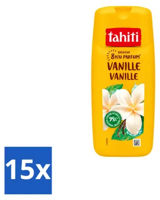 Productafbeelding van 15 x Tahiti douchegel vanille - 315 ml - Voordeelverpakking - 15 stuks