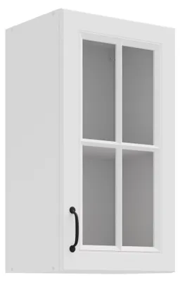 Produktbild von Glashängeschrank 40 cm Stilo Weiß Küchenzeile Küchenblock Landhaus Einbauküche