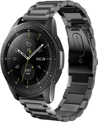Produktbild von Strap-it Titanarmband - Kompatibel mit Samsung Galaxy Watch Armband 42mm Ersatzarmband - Titanium - Hochwertiges Material - für Smartwatch 20mm Armband Graphit