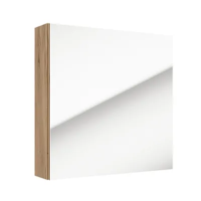 Produktbild von Badezimmer Spiegelschrank 60 cm LUCCA-107 in Eiche Nb., B/H/T: ca. 60/60/15 cm