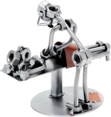 Image de Petit bonhomme en vis – Figurine décorative en métal faite main