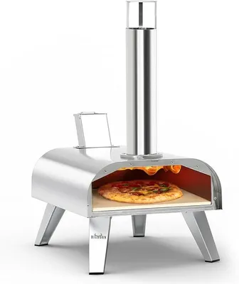 Produktbild von OUTDOORS Pizzaofen für Holzpellets, tragbarer Edelstahl-Pizzagrill