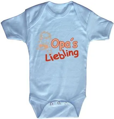 Produktbild von Babystrampler mit Print – Opa´s Liebling - 08301 versch. Farben Gr. 0-24 Monate Color - hellblau Größe - 0-6 Monate