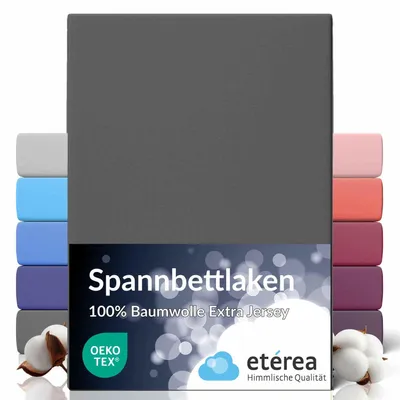 Obrázek produktu pro Étérea Jersey napínací prostěradlo, bavlna, 100 x 220 – 120 x 220 cm