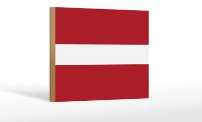 Produktbild von Holzschild Flagge Lettlands 18x12 cm Flag of Latvia Dekoration