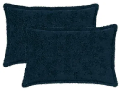 Image de vidaXL, 2 housses de coussin, HOUTEN, bleu marine, 30 x 50 cm