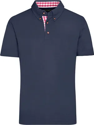 Produktbild von James+Nicholson JN716 | Herren Traditional Polo / Feine Piqué-Qualität - Farbe: Navy/Red/White - Größe: L