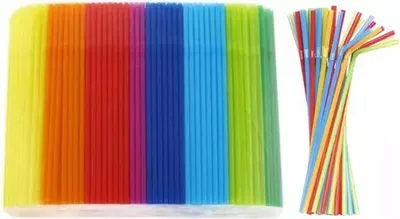 Produktbild von Plastiktrinkhalme XXL, Strohhalme wiederverwendbar, 21cm, 500 St.