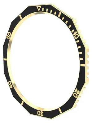 Produktbild von Für Samsung Galaxy Watch 6 Classic 43mm Smartwatch Lünettenring Schwarz / Gold