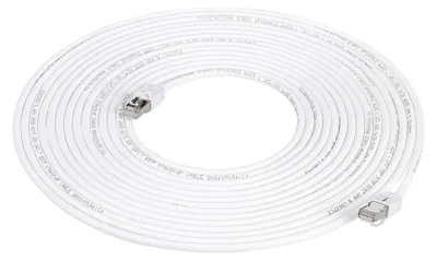 Obrázek produktu pro A. Základní, vysoce kvalitní patch kabel, RJ45, Cat7, Gigabit Ethernet, 1 kus, bílá barva