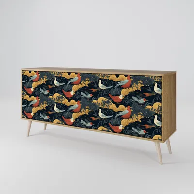 Immagine prodotto di Spacerebels cassettiera a 3 ante - credenza cassettiera - credenza alta - mobile armadio - soggiorno camera da letto - 57,5×164,5×42 (HxLxP)