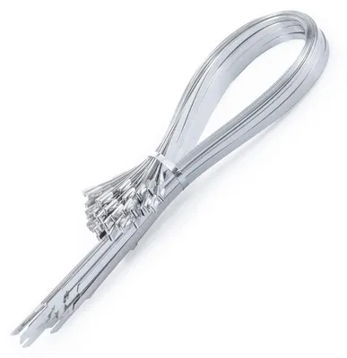 Immagine prodotto di 100 pezzi di cerniere metalliche - Fascette stringicavo in acciaio inossidabile