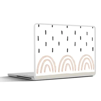 Produktbild von MuchoWow® Laptop Aufkleber Sticker Cover Regenbogen - Pastell - Regen 40x30 cm - Laptop Dekoration - Selbstklebend