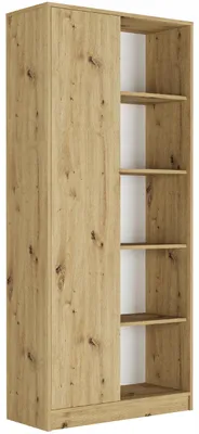 Obrázek produktu pro Regál kancelářský 80 cm skříň 1 dveře 5 polic FRAMIRE B-5 artisan