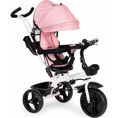 Produktbild von ECOTOYS Dreirad, Sportkorb - rosa