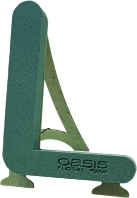 Produktbild von OASIS® Nass Steckschwamm Buchstabe L Melba, Bioline Holzunterlage, Holzständer, grün, 40x37x5cm - Nasssteckschaum