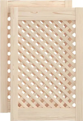 Immagine prodotto di vidaXL Armadio ante 2 pz. Design a reticolo 39,5x61,5 cm in legno di pino massiccio