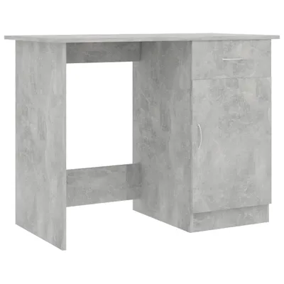 Image de vidaXL Bureau gris béton 100x50x76 cm Bois composite - Bureaux