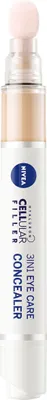 Produktbild von NIVEA Hyaluron Cellular Filler 3in1 Augenpflege Concealer 02 Mittel 4 ml, Mittel, 4 ml, Jeder Hauttyp, Anti-Pickel, Anti-Aging, Anti-Rötung, Antiaugenringe, Feuchtigkeitsspendend, Aqua, Dimethicone, Butylene Glycol, Glycerin, Hydrogenated Didecene, Isoamyl Laurate,...