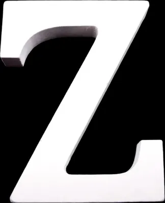 Produktbild von 3D Holzbuchstabe 8 cm, weiß, Buchstaben & Zeichen:Z