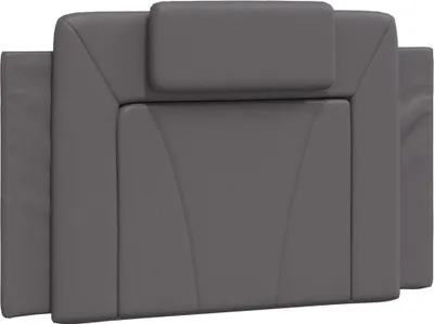 Produktbild von vidaXL Kopfteil-Kissen "Viana" Grau 80 cm Kunstleder
