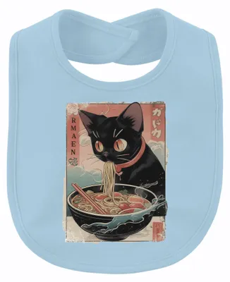 Obrázok produktu pre RMAEN Ramen, čierna mačka, japonské cestoviny, roztomilé, Japonsko, manga, bábätko, tmavomodrá farba, univerzálna veľkosť