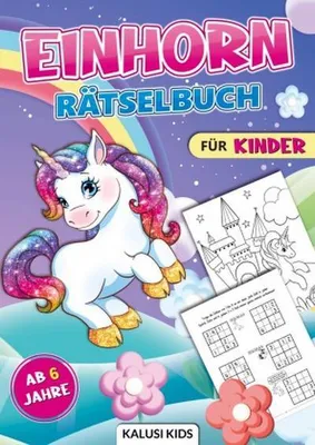 Produktbild von Einhorn Rätselbuch für Kinder ab 6 Jahre