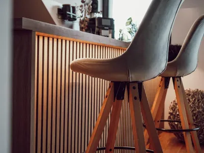 Produktbild von Meister | 1,716 m² | Warm Honey 2600x330 mm Akustikpaneele, Schallabsorbierende Wandpaneele, Vegane Filzpaneele, Dekorative Akustikwand, Einfache Montage, Für Wand Und Decke