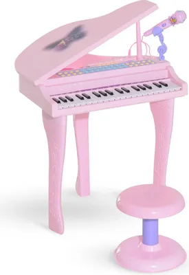 Produktbild von Kinder E-Piano - Keyboard - 37 Tasten - Mikrofon - Lichteffekte - USB/MP3 - Karaoke - Rosa