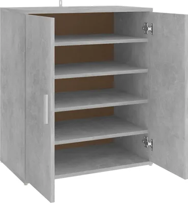 Produktbild von vidaXL Schuhschrank Betongrau 60x35x70 cm Holzwerkstoff