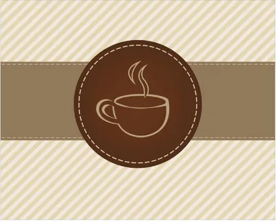 Produktbild von Wallario Poster - Kaffee-Menü - Logo Symbol für Kaffee, Kunstdruck Größe: 40 x 50 cm