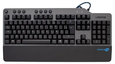 Produktbild von Lenovo Legion K500, Volle Größe (100%), Kabelgebunden, USB, Mechanischer Switch, AZERTY, Schwarz, Grau