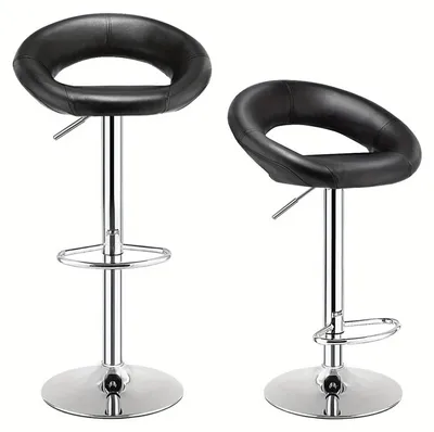 Immagine prodotto di Sgabello da bar - Sgabello per bar - Set di sgabelli da bar - Gli sgabelli da bar - Sgabelli da bar - Regolabile - Rotazione a 360° - Seduta in ecopelle