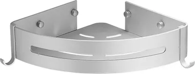Produktbild von Einzelne Schicht Silber Badezimmer Eckregal Korb Dreieck Rack Organizer Duschablage Seife Korb Bad Dreieck Rack aus Raum Aluminium