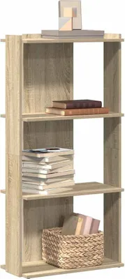 Image de Maison Exclusive - Bibliothèque 3 étagères Chêne Sonoma 60x30x120 cm Matériau dérivé du bois