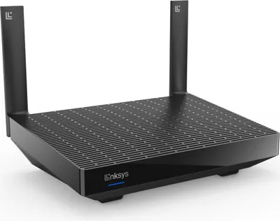 Produktbild von Linksys MR2000, Wi-Fi 6 (802.11ax), Dual-Band (2,4 GHz/5 GHz), Ethernet/LAN, Schwarz, Tabletop-Router