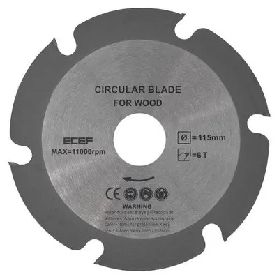Obrázek produktu pro Řezací kotouč na dřevo ECEF, průměr 115 mm