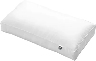 A white pillow on a white background.