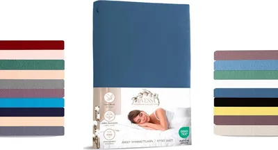 Produktbild von Jersey Spannbettlaken 90x200 cm 100% Baumwolle Pazifikblau