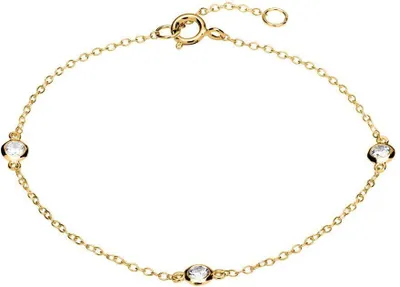 Produktbild von Armband 925er Silber vergoldet mit Zirkonia